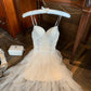 Pretty Prom Dress Spaghetti Straps Pleated Tulle Birthday Party Dress    D2707