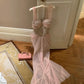 Charming Prom Dress Off Shoulder Tulle Pleated Evening Dress Birthday Party Dress   D2709