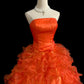 Sweet Ball Gown Strapless Pleated Ruffle Evening Dress 16th Dress Prom Dress D2720