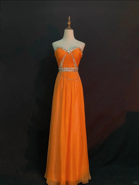 Elegant Prom Dress A Line Sweetheart Pleated Evening Dress Gala Dress Prom Gown  D2721