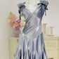 Beauty Homecoming A-Linien-Kleid mit V-Ausschnitt und Print, kurzes Ballkleid, Partykleid D2733