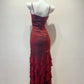 Charming Prom Dress Spaghetti Straps Ruffle Prom Gown Evening Dress Gala Dress  D2724