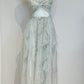 Pretty Prom Dress V-neck Pleated Print Gala Dress Evening Dress    D2728