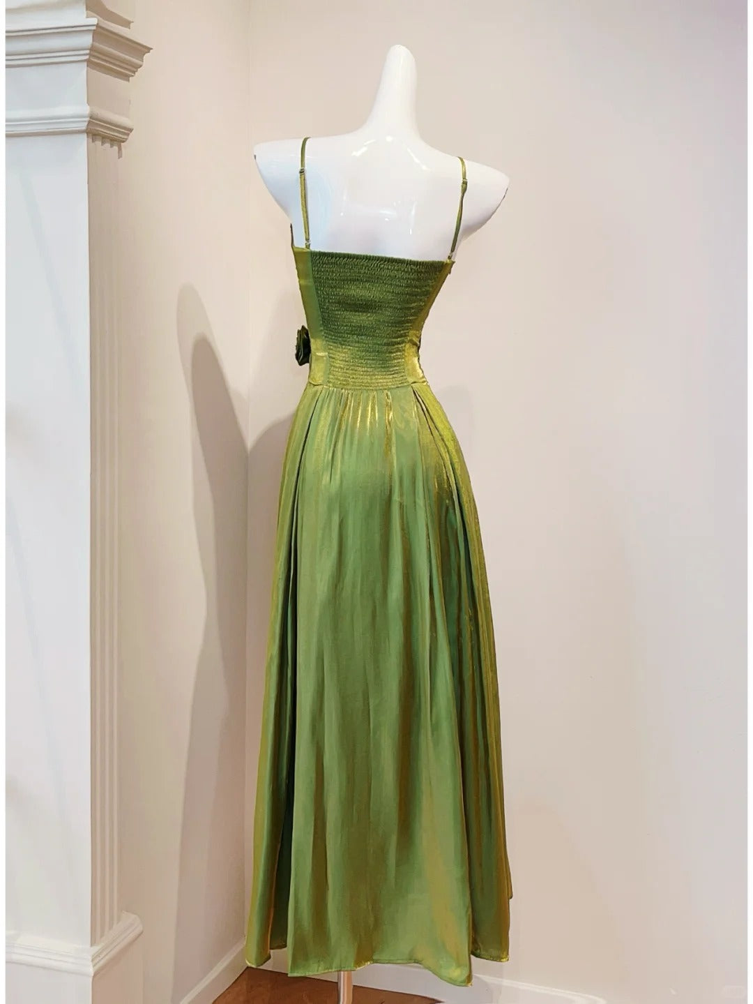 Stunning Prom Dress Spaghetti Straps Pleated Evening Dress Gala Dress     D2729