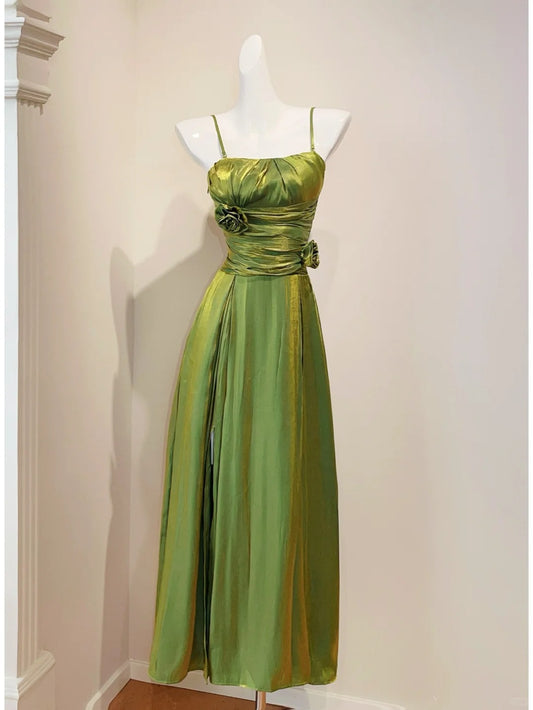 Stunning Prom Dress Spaghetti Straps Pleated Evening Dress Gala Dress     D2729