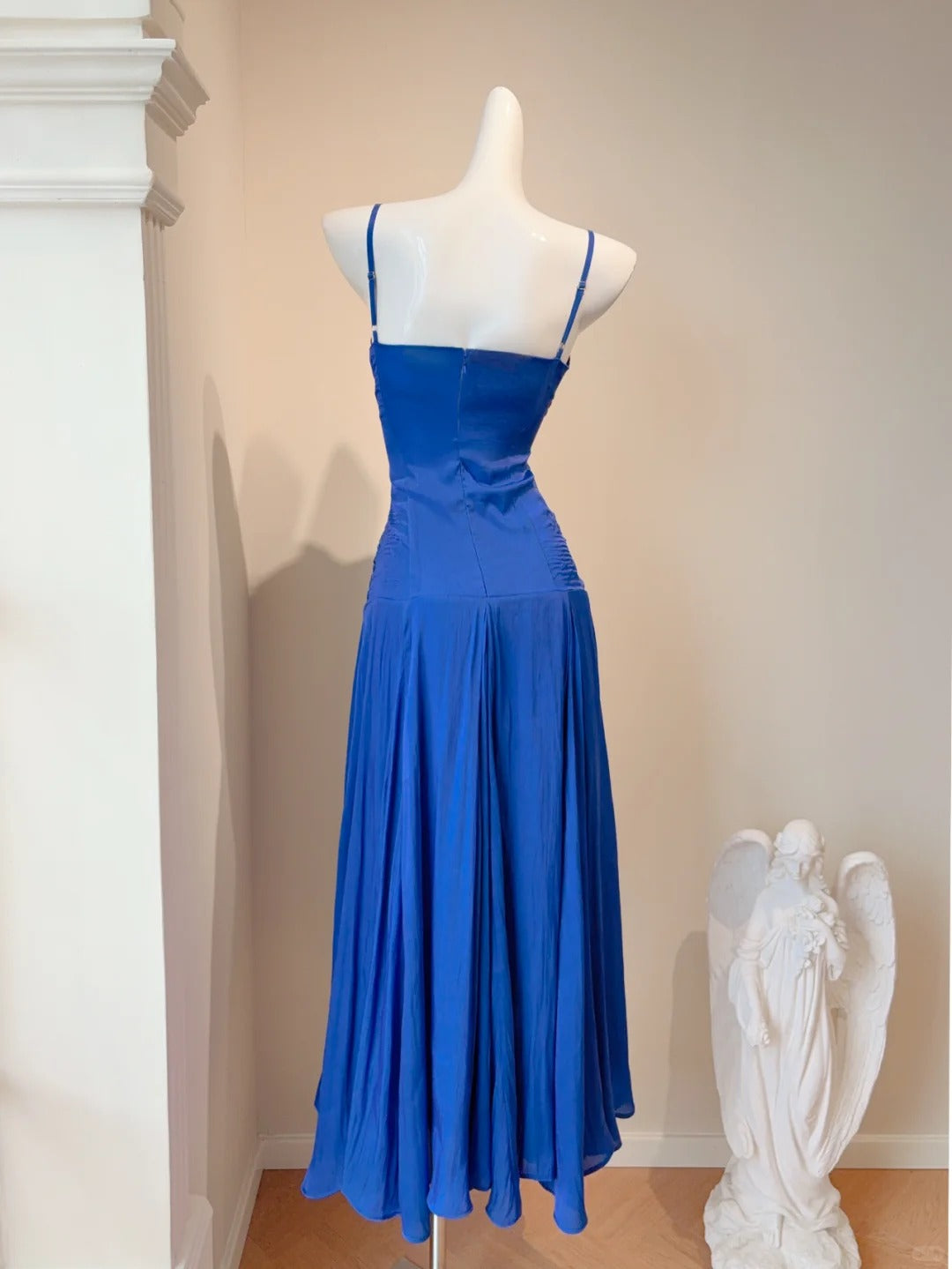 Pretty Prom Dress Spaghetti Straps Pleated Gala Dress Evening Dress       D2730