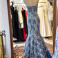 Elegant Prom Dress Strapless Lace Mermaid Evening Dress Gala Dress   D2744