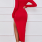 2025 New Design Fitted Slit Party Dress Wedding Guest Dress Women Dress  D2761
