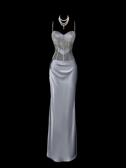 Elegant Prom Dress Spaghetti Straps Pleated Evening Dress Gala Dress   D2769