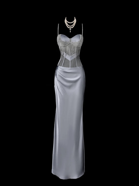 Elegant Prom Dress Spaghetti Straps Pleated Evening Dress Gala Dress   D2769