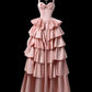 Beauty Prom Dress Sweetheart Pleated Tiered Prom Gown Evening Dress 16th Dress    D2771