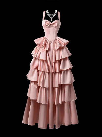 Beauty Prom Dress Sweetheart Pleated Tiered Prom Gown Evening Dress 16th Dress    D2771