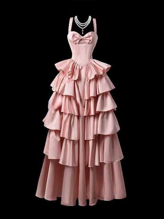 Beauty Prom Dress Sweetheart Pleated Tiered Prom Gown Evening Dress 16th Dress    D2771