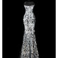 Shiny Prom Dress Strapless Sequins Mermaid Prom Gown Evening Dress Gala Dress    D2775