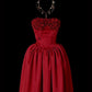 Stunning Prom Dress Strapless Rose Pleated Prom Gown Evening Dress Gala Dress     D2777