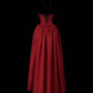 Stunning Prom Dress Strapless Rose Pleated Prom Gown Evening Dress Gala Dress     D2777