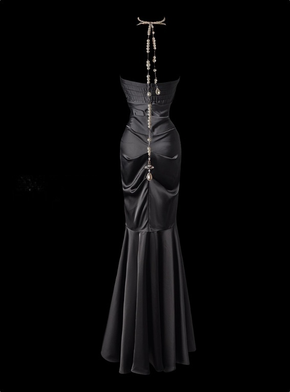 Elegant Prom Dress Strapless Pleated Mermaid Evening Dress Prom Gown Gala Dress   D2779