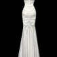 Elegant Prom Dress Strapless Pleated Print Mermaid Gala Dress Evening Dress Prom Gown   D2782