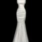 Elegant Prom Dress Strapless Pleated Print Mermaid Gala Dress Evening Dress Prom Gown   D2782