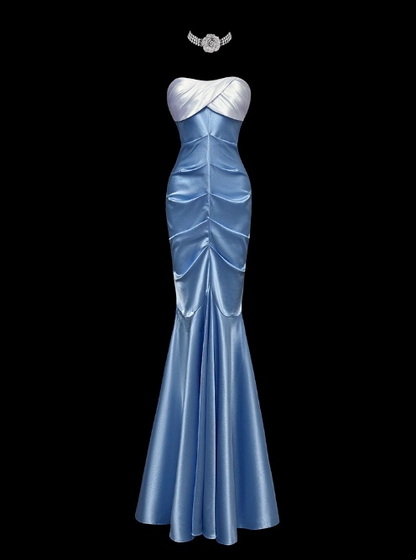 Sweet Prom Dress Sweetheart Pleated Mermaid Prom Dress Evening Dress Party Dress   D2787