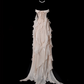 Pretty Prom Dress Strapless Tiered Ruffle Evening Dress Prom Gown    D2791