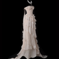 Pretty Prom Dress Strapless Tiered Ruffle Evening Dress Prom Gown    D2791