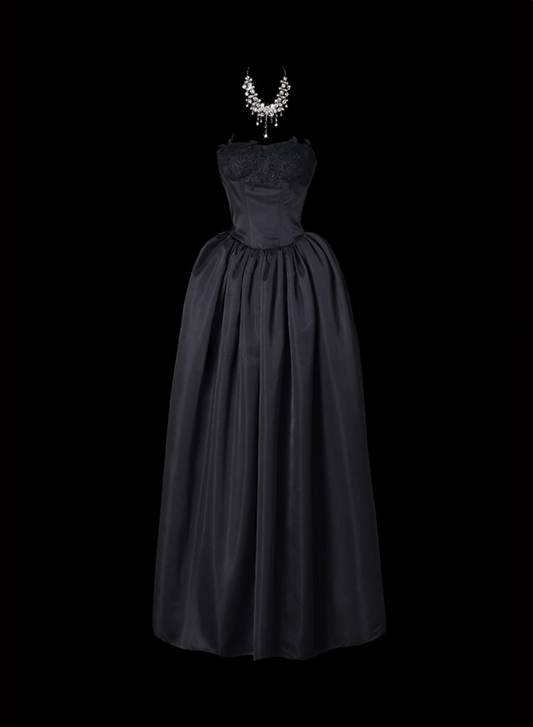 Elegant Prom Dress Strapless Appliques Pleated Evening Dress Prom Gown Gala Dress D2792