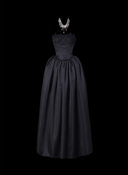 Elegant Prom Dress Strapless Appliques Pleated Evening Dress Prom Gown Gala Dress D2792