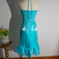Stunning Prom Dress Halter Ruffle Evening Dress Gala Dress Birthday Party Dress   D2801