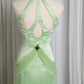 Elegant Prom Dress V-neck Pearl Mermaid Birthday Party Dress Evening Dress Gala Dress     D2804