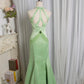 Elegant Prom Dress V-neck Pearl Mermaid Birthday Party Dress Evening Dress Gala Dress     D2804
