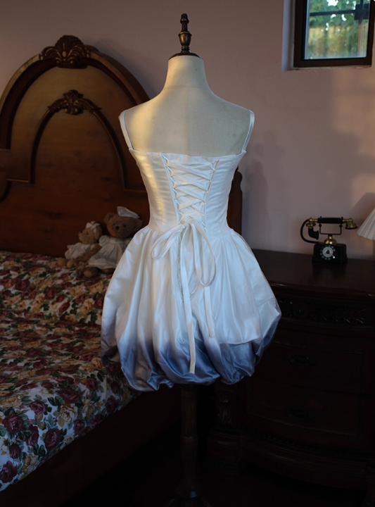 Cute Homecoming Dress Spaghetti Straps Pleated Short Prom Dress Birthday Party Dress Cocktail Dress    D2811