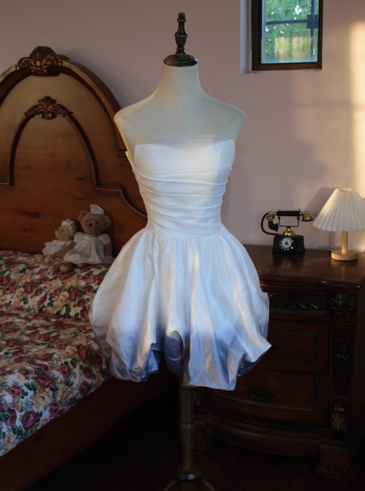 Cute Homecoming Dress Spaghetti Straps Pleated Short Prom Dress Birthday Party Dress Cocktail Dress    D2811