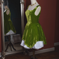 Cute Homecoming Dress Velvet A Line Square Neck Short Prom Dress Birthday Party Dress Cocktail Dress    D2812