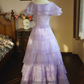Beauty Prom Dress A Line Crew Neck Tiered Birthday Party Dress Evening Dress Gala Dress  D2813