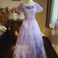 Beauty Prom Dress A Line Crew Neck Tiered Birthday Party Dress Evening Dress Gala Dress  D2813