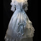 Sweet Prom Dress Square Neck Lace Bowknot Ball Gown Quinceanera Dress Evening Dress  D2820