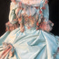 Sweet Prom Dress Square Neck Pleated Ruffle Ball Gown Quinceanera Dress Evening Dress  D2821
