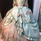 Sweet Prom Dress Square Neck Pleated Ruffle Ball Gown Quinceanera Dress Evening Dress  D2821