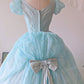 Cute Prom Dress Crew Neck Bowknot Ball Gown Sweet 16 Dress Evening Dress Birthday Party Dress  D2823