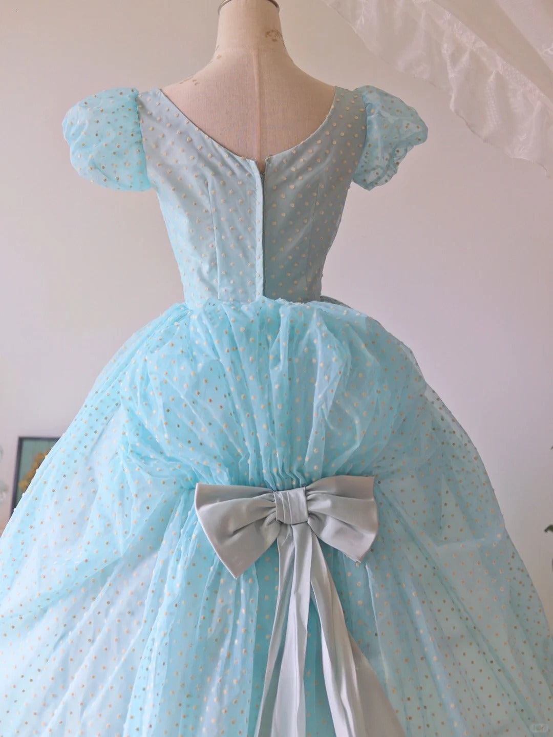 Cute Prom Dress Crew Neck Bowknot Ball Gown Sweet 16 Dress Evening Dress Birthday Party Dress  D2823