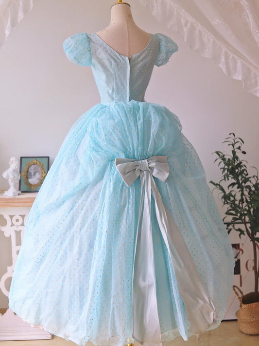 Cute Prom Dress Crew Neck Bowknot Ball Gown Sweet 16 Dress Evening Dress Birthday Party Dress  D2823