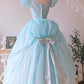 Cute Prom Dress Crew Neck Bowknot Ball Gown Sweet 16 Dress Evening Dress Birthday Party Dress  D2823