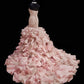 Sweet Prom Dress Sweetheart Ruffle Tiered Mermaid Evening Dress Gala Dress  D2829