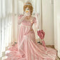 Sweet Prom Dress A Line Square Neck Floral Birthday Party Dress Evening Dress  D2849