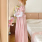 Sweet Prom Dress A Line Square Neck Floral Birthday Party Dress Evening Dress  D2849