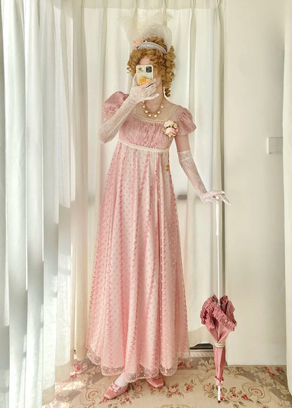 Sweet Prom Dress A Line Square Neck Floral Birthday Party Dress Evening Dress  D2849