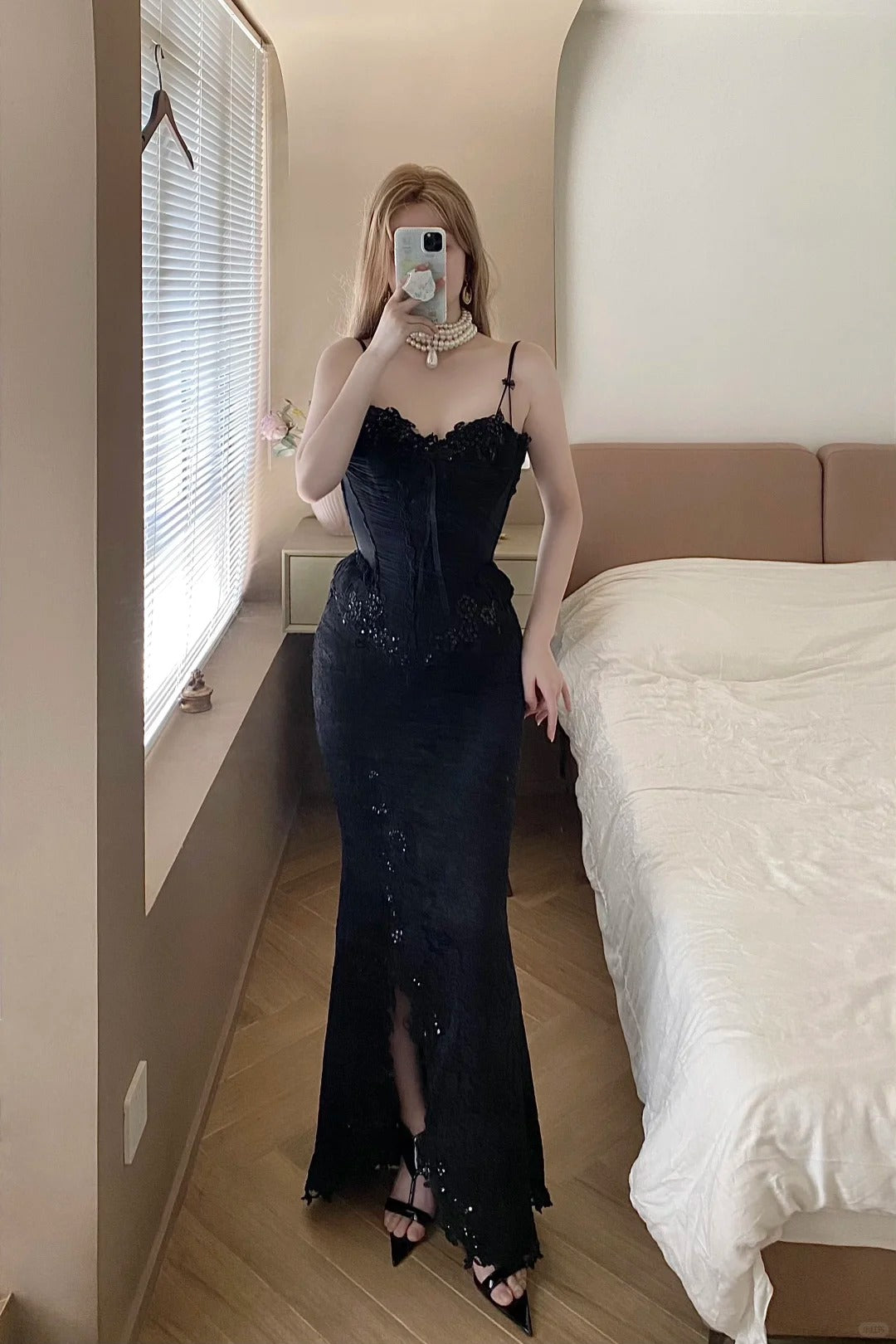 Sexy Prom Dress Sweetheart Slit Mermaid Birthday Party Dress Cocktail Dress    D2851
