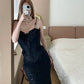 Sexy Prom Dress Sweetheart Slit Mermaid Birthday Party Dress Cocktail Dress    D2851