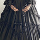 Stunning Prom Dress Black Square Neck Pleated Evening Dress Ball Gown Birthday Party Dress    D2853